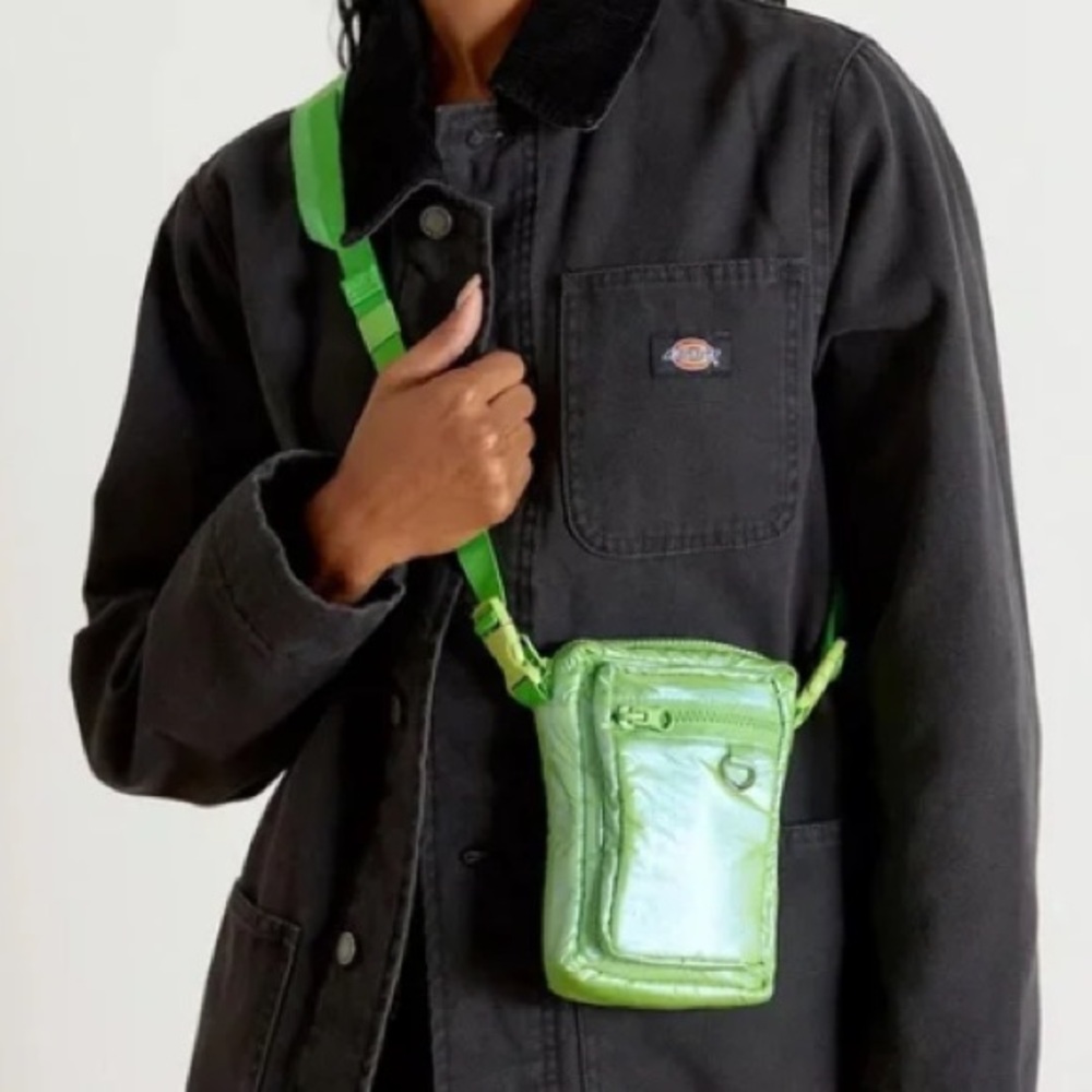 Urban Outfitters Bryn Puffy Nylon Crossbody Bag Green